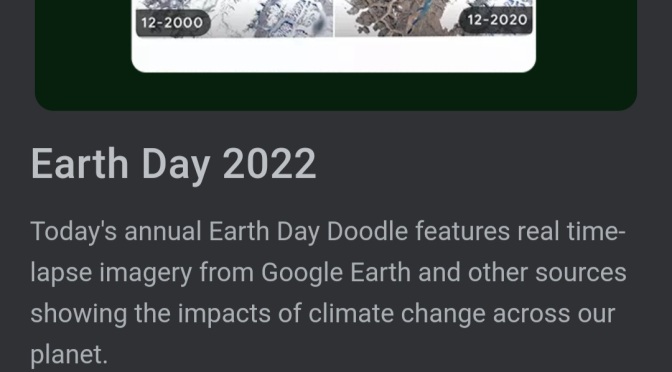 On this Earth Day 2022, let us all resolve to take conscious actions in whatever we do, shift from a complainer mindset and be a contributor.